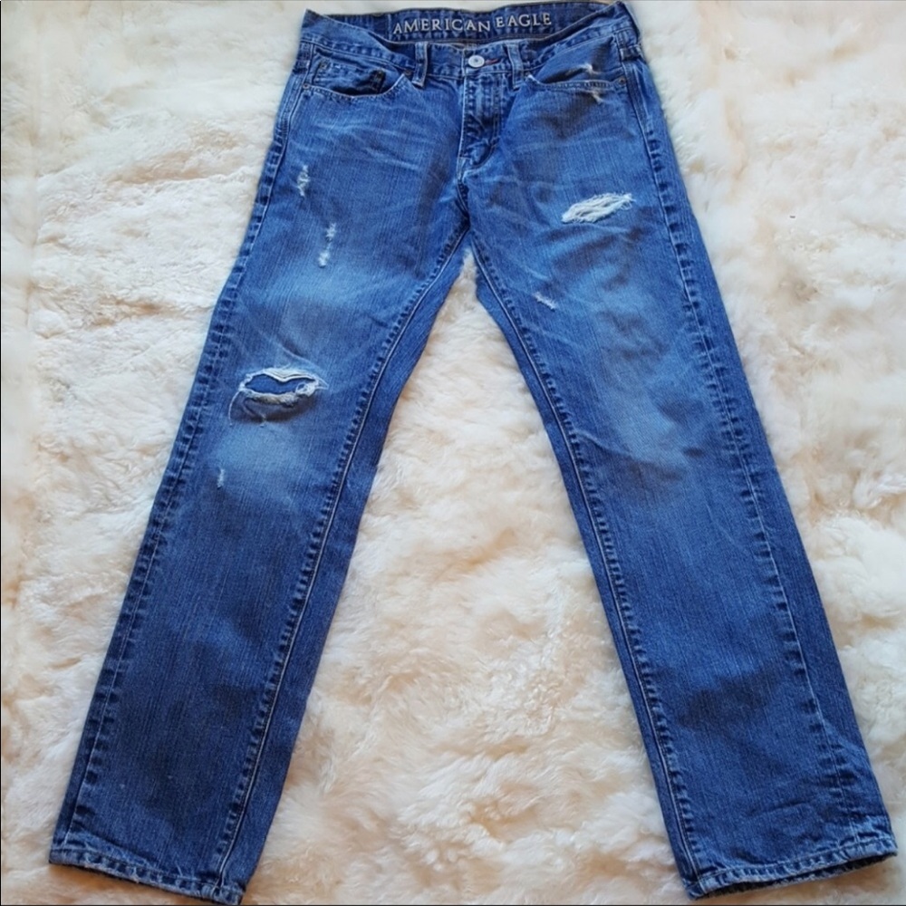 Mens/boys American eagle distressed jeans